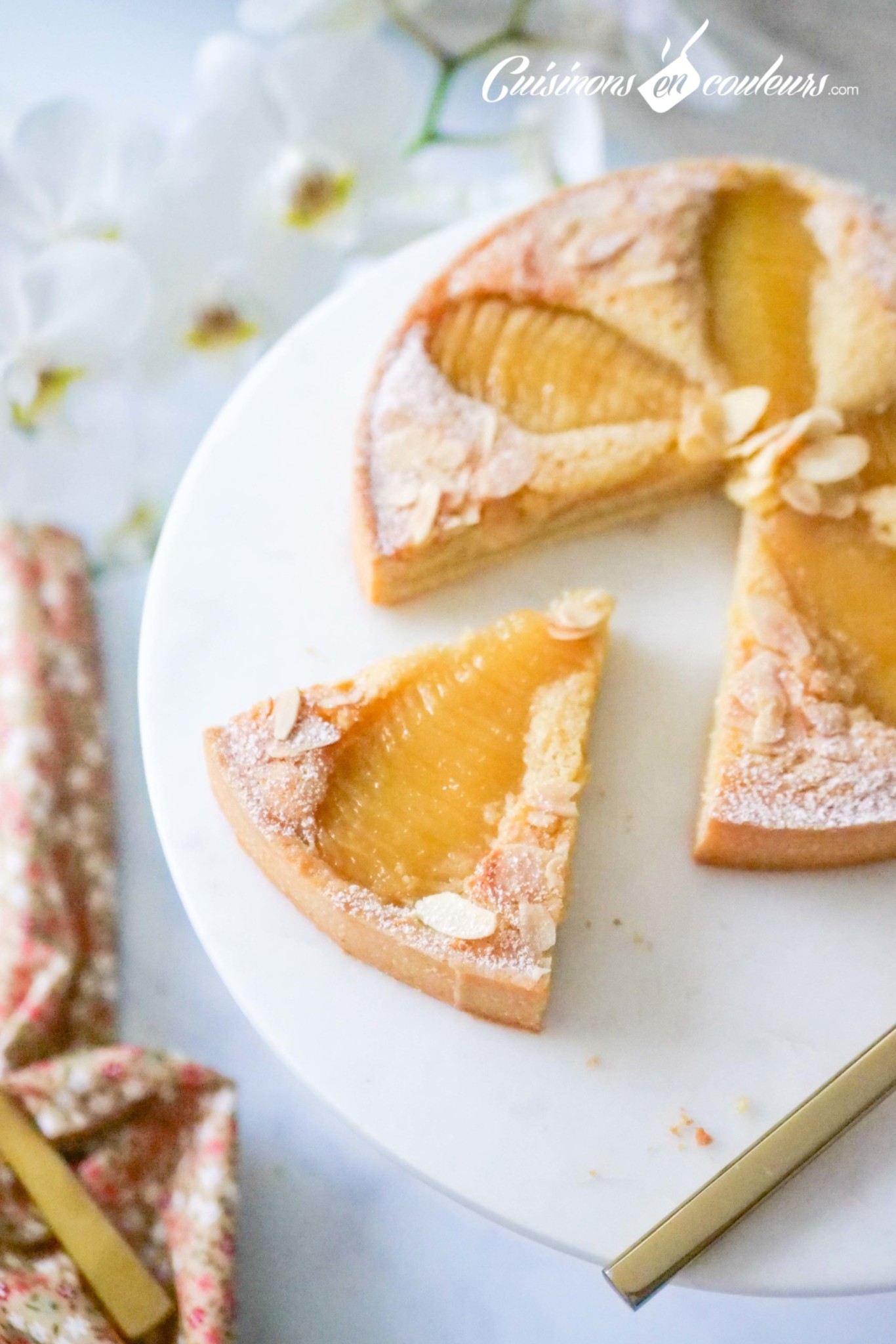 Tarte Aux Poires, Crème D'amandes, Cannelle Et Fleur D'oranger ...