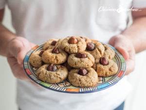 Biscuits « RAMADAN » épices & peanut butter au chocolat {Vegan