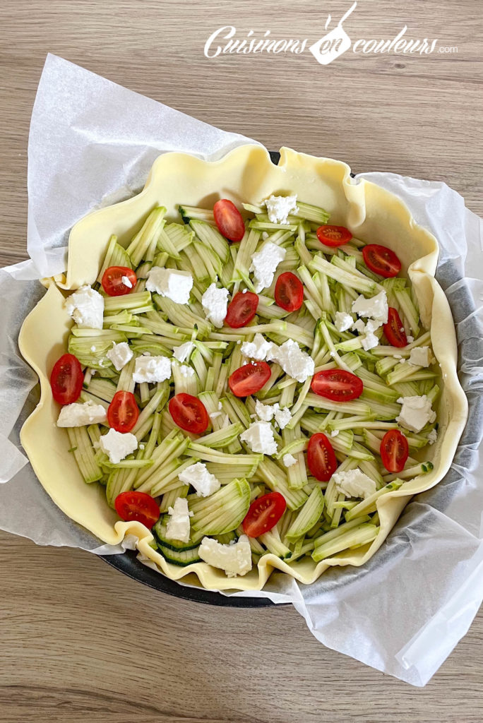 quiche de courgettes et tomates à la feta