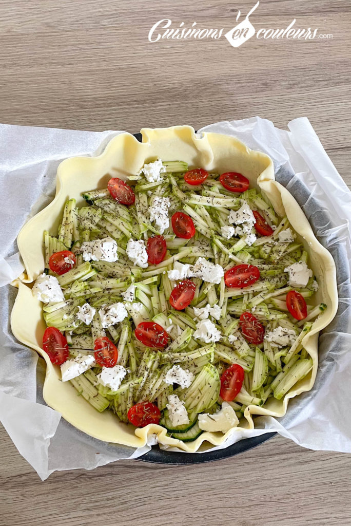 quiche de courgettes et tomates à la feta