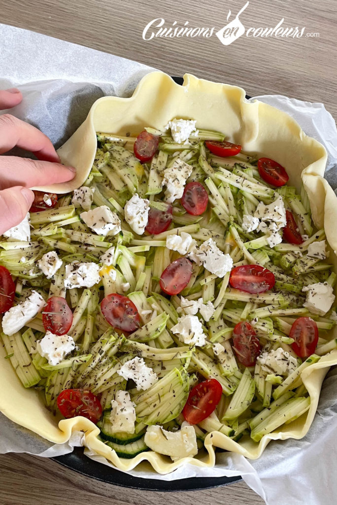 quiche de courgettes et tomates à la feta