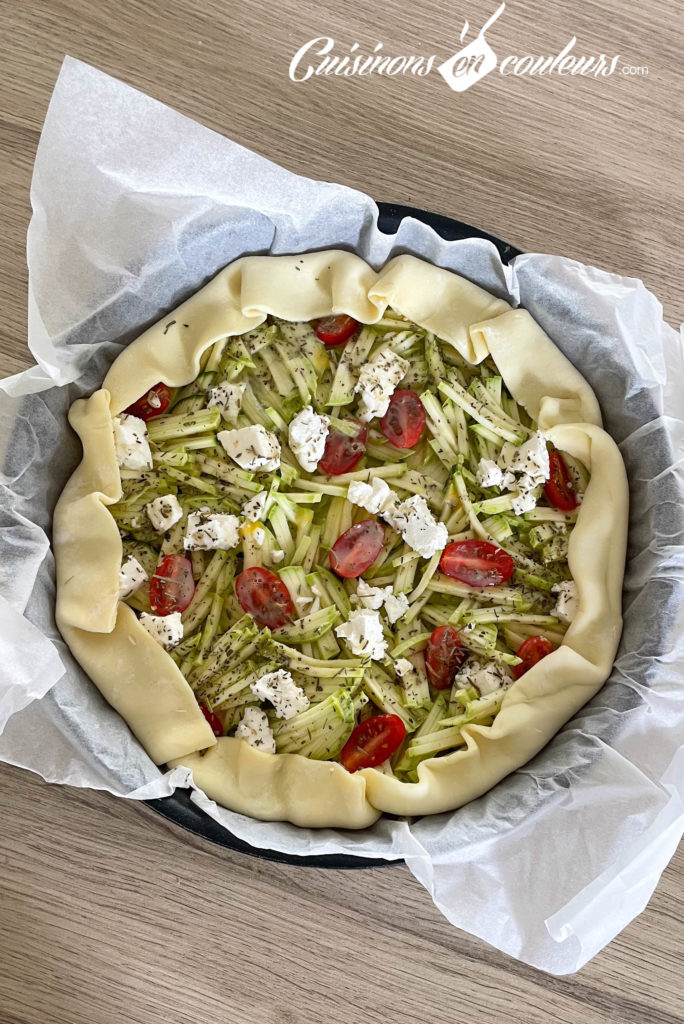 quiche de courgettes et tomates à la feta