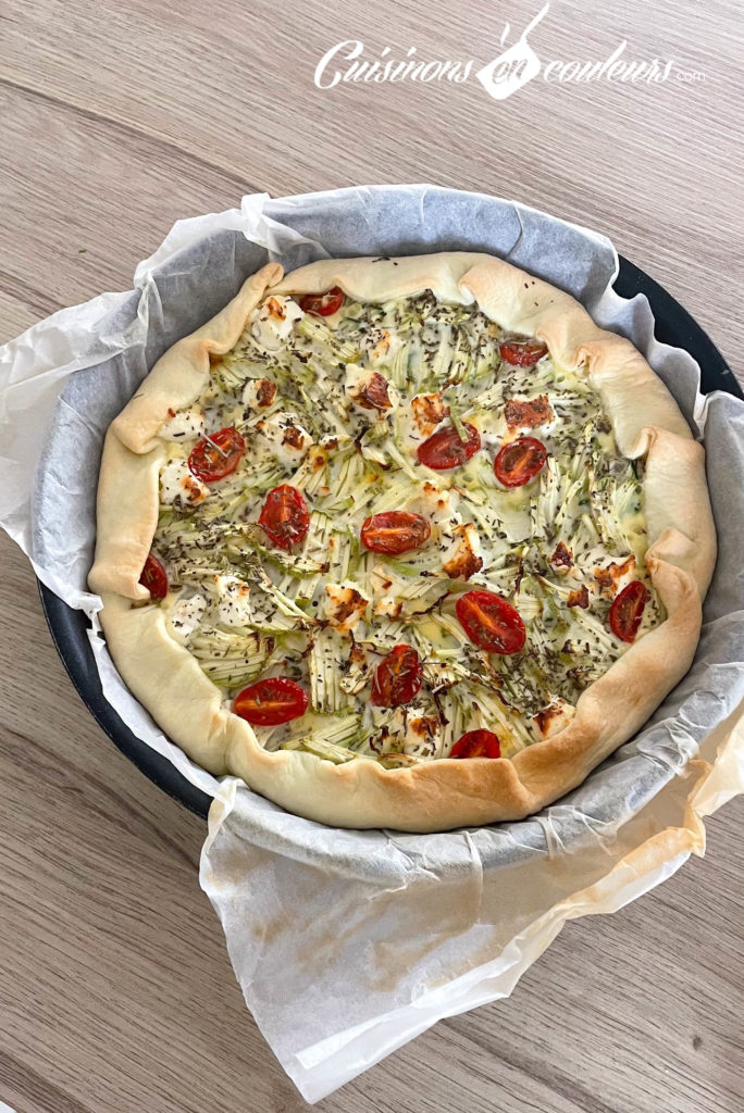 quiche de courgettes et tomates à la feta