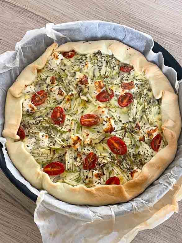 Quiche de courgettes et tomates à la feta